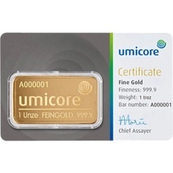 1 oz Gold Bar | Umicore