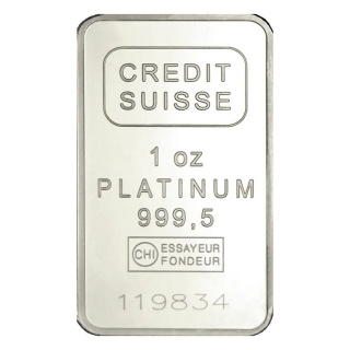 1 oz Platinum Bar | Credit Suisse