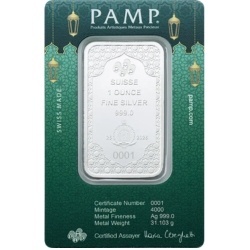 1 oz srebrna sztabka PAMP Suisse Eid Mubarak Ag 999 w CertiPAMP
