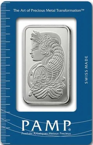 1 oz Srebrna Sztabka | PAMP | Lady Fortuna