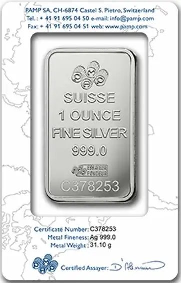 1 oz Srebrna Sztabka | PAMP | Lady Fortuna