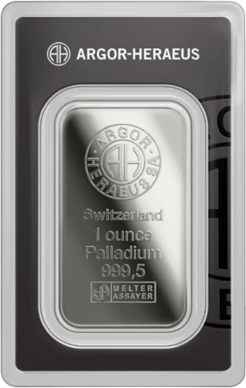 1 oz Sztabka Palladu Argor-Heraeus
