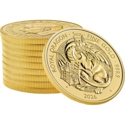 1 oz Tudor Beasts Royal Dragon Złota Moneta 2026 The Royal Mint