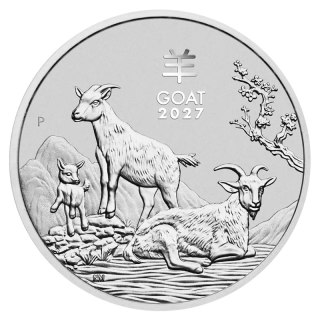1/2 oz Lunar III Rok Koza Srebrna Moneta | 2027