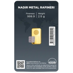 2.5g Sztabka złota | Nadir | LBMA
