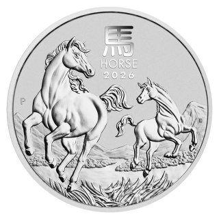 2 oz Lunar III Rok Konia Srebrna Moneta | 2026