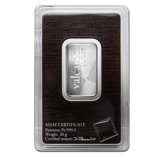 20 g Platynowa Sztabka Valcambi
