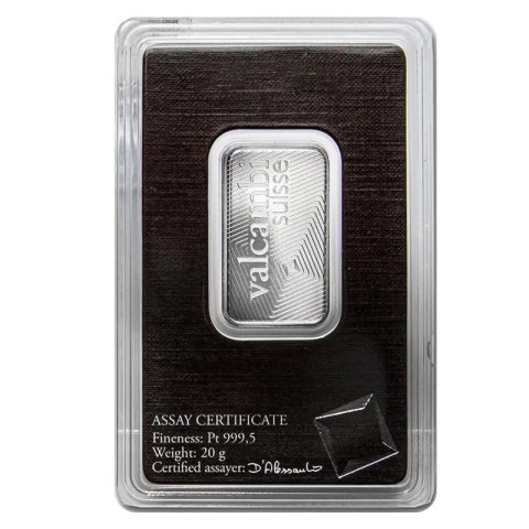 20 g Platynowa Sztabka Valcambi