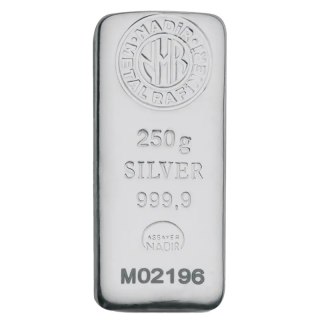 250g Srebrna Sztabka | Nadir Metal Rafineri