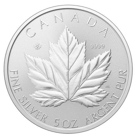 5 oz Wielki Liść Klonowy Srebrna Moneta | 2026