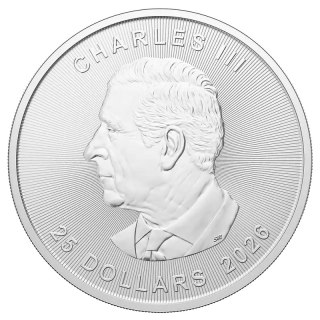 5 oz Wielki Liść Klonowy Srebrna Moneta | 2026