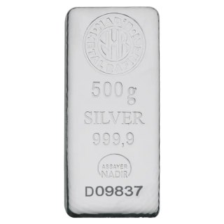 500g Srebrna Sztabka | Nadir Metal Rafineri