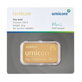 50g Gold Bar | Umicore