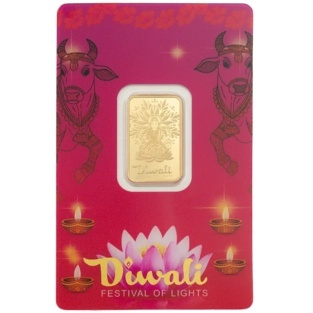 5g Złota Sztabka | PAMP | Diwali Lakshmi & Sacred Cow