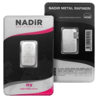 Nadir Metal Rafineri 10 g Srebrna Sztabka
