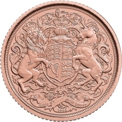Pamiątkowe Pół Suwerena Karol III 2022 – złota moneta Royal Mint, 3,99 g, próba 916,7, awers i rewers obok siebie