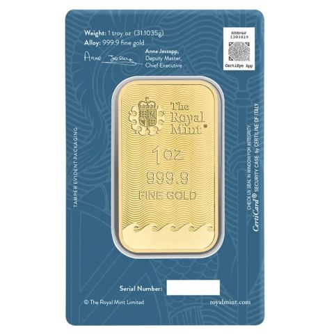 1 Uncja Britannia Sztabka Złota | Royal Mint