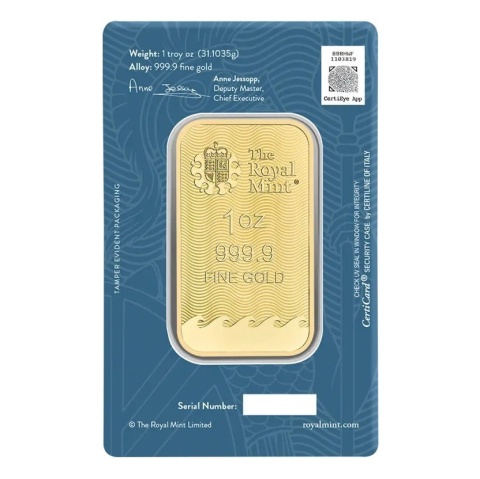 1 Uncja Britannia Sztabka Złota | Royal Mint