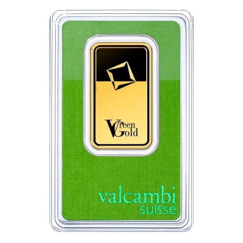 1 Uncja Złota Sztabka Valcambi Green Gold – awers