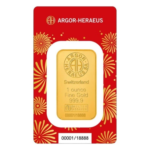 1 oz Rok Konia Złota Sztabka Argor-Heraeus 2026 – awers