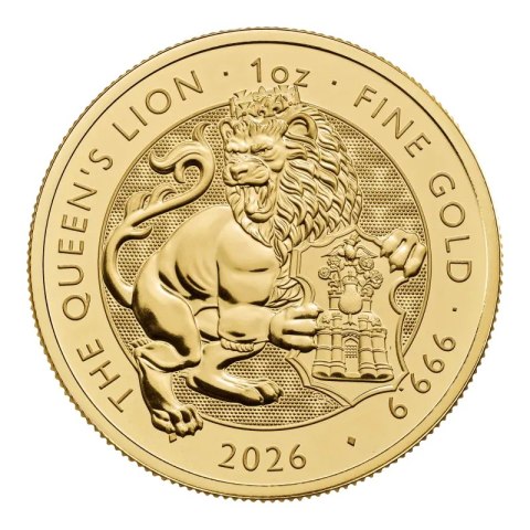 1 oz Tudor Beasts Queens Lion Złota Moneta | 2026