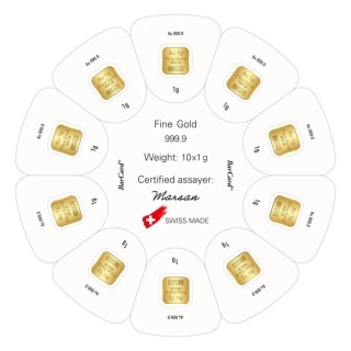 10 x 1g GoldSeed Złote Sztabki | Argor-Heraeus