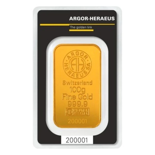 100g Sztabka złota | Argor-Heraeus | Kinebar