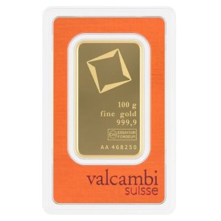 100g Złota Sztabka | Valcambi | Bita