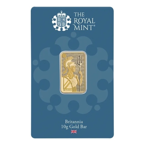 10g Britannia Sztabka Złota Royal Mint – awers