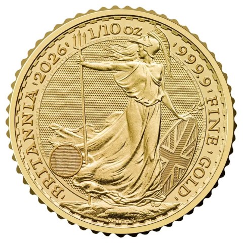 1/10 oz Britannia Karol III Złota Moneta | 2026