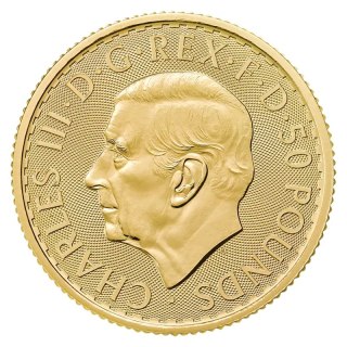Złota moneta Britannia 1/2 uncji Karol III — 2027