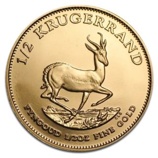 Złota moneta Krugerrand 1/2 uncji — drugi gatunek