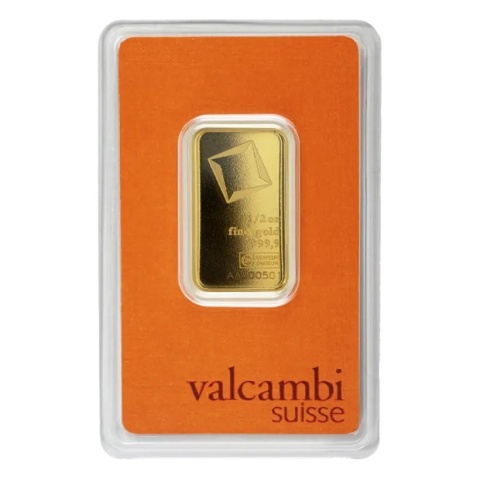 1/2 oz Złota Sztabka Valcambi – awers