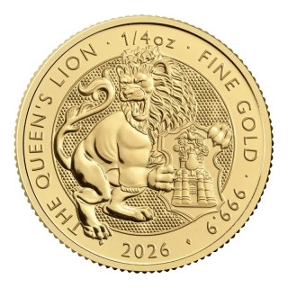 1/4 oz Tudor Beasts Queens Lion Złota Moneta | 2026