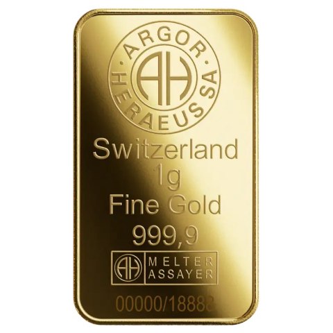 Sztabka złota 1g Argor-Heraeus Rok Kozy 2027