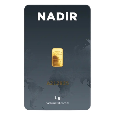 1g Sztabka złota Nadir LBMA – awers