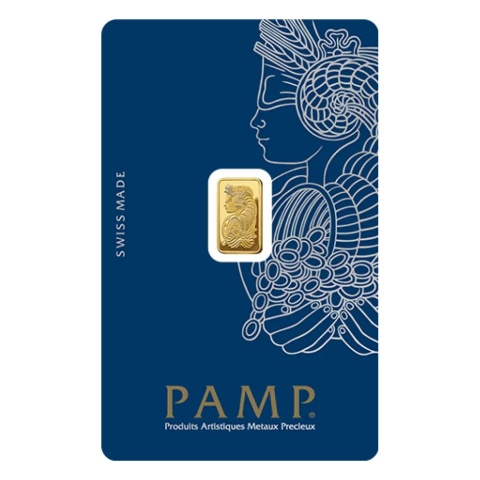 1g Złota Sztabka PAMP Fortuna – awers