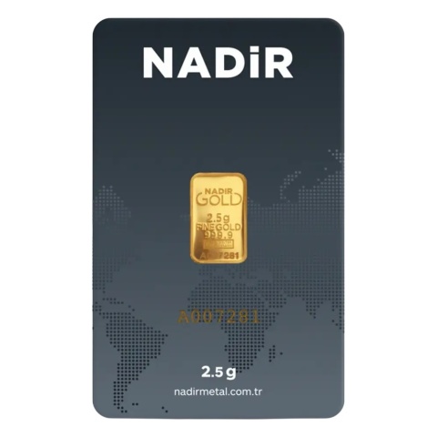 2.5g Sztabka złota Nadir LBMA – awers