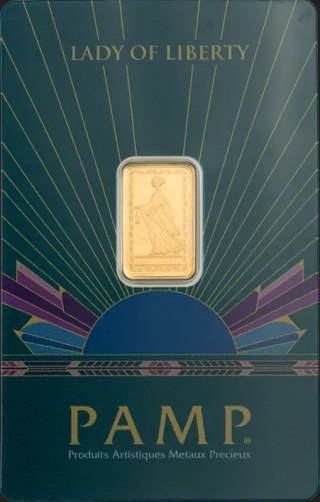 2.5g Złota Sztabka | PAMP | Lady of Liberty