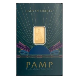 2.5g Złota Sztabka | PAMP | Lady of Liberty