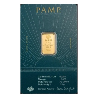 2.5g Złota Sztabka | PAMP | Lady of Liberty