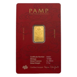 2.5g Złota Sztabka | PAMP | Lucky Cat
