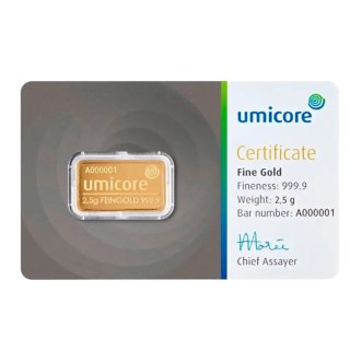 2.5g Złota Sztabka | Umicore