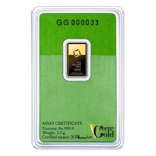2,5g Złota Sztabka | Valcambi | Green Gold