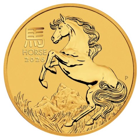 2 oz Lunar III Rok Konia Złota Moneta | 2026