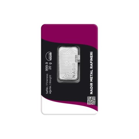 Sztabka srebra 20g Nadir Metal Rafineri