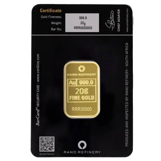Sztabka złota 20g Loxodonta Africana | Rand Refinery