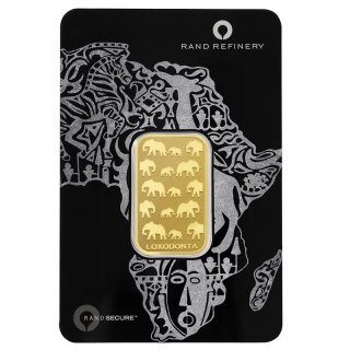 20g Złota Sztabka | Loxodonta Africana | Rand Refinery