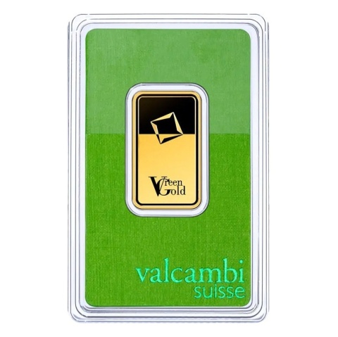 20g Złota Sztabka Valcambi Green Gold – awers