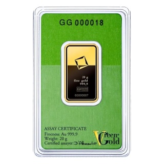 20g Złota Sztabka | Valcambi | Green Gold
